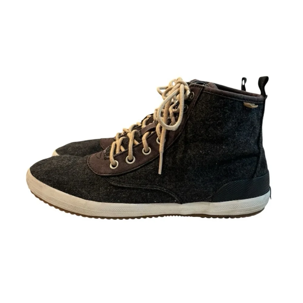 Keds Scout Boot Women’s 7 Gray Wool Felt High Top Sneakers Ortholite Lace Up